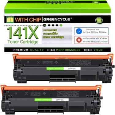 Imagem de greencycle Substituição Compatível Para Cartucho De Toner Preto Hp 141X De Alto Rendimento Laserjet Pro M110W M110W Mfp M140W M140W M139W (2 Unidades, Com Chip)