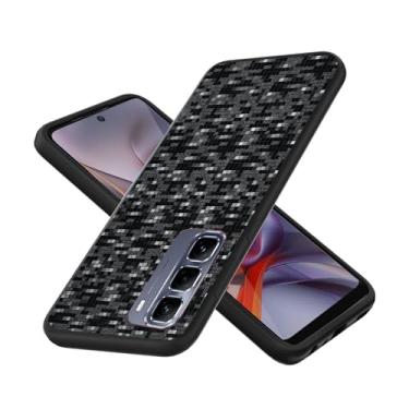 Imagem de Aroepurt Capa compatível com Infinix Hot 50 Pro 4G capa de telefone X6881 TPU fino silicone macio 3D reflexivo mudança fosco superfície preta