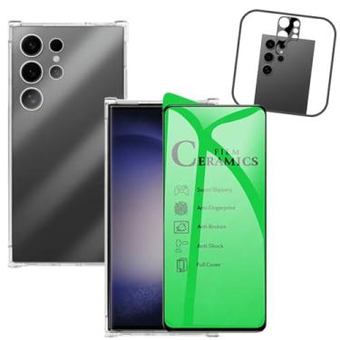 Imagem de Película de Cerâmica 9D para Galaxy S23 Ultra com Capa Anti Impacto e Proteção para Câmera