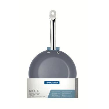 Imagem de Frigideira Rasa Tramontina Professional Aço Inox Fundo Triplo Cerâmico