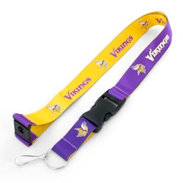 Imagem de Aminco Cordão reversível NFL Minnesota Vikings, cores da equipe, tamanho único (NFL-LN-162-21)