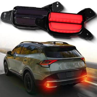 Imagem de ZDEERAOTO Lâmpada refletora de para-choque traseiro luz de neblina DRL sequencial kit de recursos da lâmpada de seta para Kia Sportage 2023-2025 X-Pro Prestige, lâmpada traseira refletor traseira LED