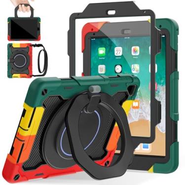 Imagem de ROISKIN Capa para iPad 6ª 5ª geração de 9,7 polegadas, Pro 9,7, Air 2 com alça de mão com suporte de 360 [protetor de tela, proteção contra quedas de 4,6 metros] Heavy Duty Air 2/Pro 9.7/iPad 6ª 5ª