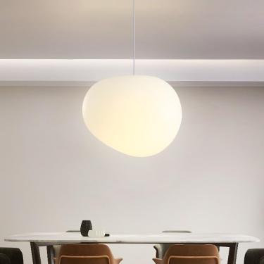 Imagem de Lustre De Seixo Criativo Lustre Escandinavo Moderno Irregular Abajur Ajustável Em Altura Adequado Para Quarto Sala De Jantar Sala De Estar Cafeteria Bar, 20cm