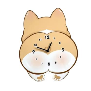 Imagem de WeiLaiKeQi Relógio de Parede com Cachorro, Enfeite de Parede, Animal Fofo, Relógio Decorativo Silencioso para Sala de Jantar, Quarto Infantil, Cozinha, Presente
