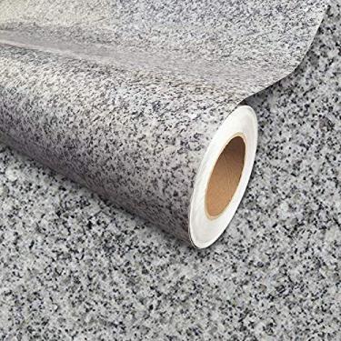Imagem de Instant Granite Folha laminada de vinil de bancada de 91 cm x 182 cm | Descasque e cole | Papel autoadesivo durável resiste ao calor, manchas, água | Cozinha e banho | Design de granito | Luna Pearl