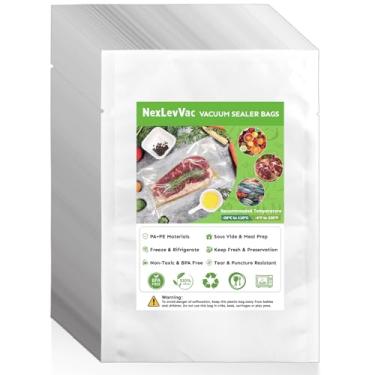 Imagem de Sacos seladores a vácuo da Chamber, 200 peças de 35,5 x 30,5 cm, bolsas de câmara de vácuo pré-cortadas resistentes para armazenamento de alimentos, sous vide ou preparação de refeições, selagem