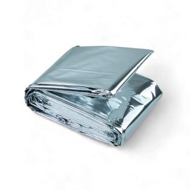 Imagem de NTK, Cobertor de Emergência Compacto PET Aluminizado 2,08m x 1,32m Camping, Hiking, Viagens - Prata