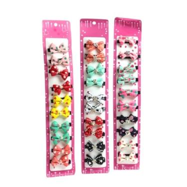 Imagem de Kit Com 15 Laços Variados Com Presilha cabelo bico de pato