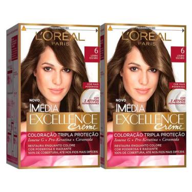 Imagem de L'Oréal Paris Coloração Imédia Excellence 6 Louro Escuro Kit - 2 Unida
