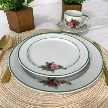 Imagem de Aparelho de jantar  com 16 peças de porcelana branca decorada - AMA Ar