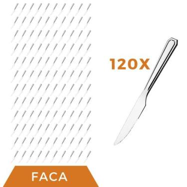 Imagem de Jogo Restaurante 120 Pçs Faca Inox Reforçada Casa / Bar - PRATICASA, S