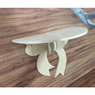 Imagem de Prateleira De Laço Mdf 15mm Decoração Quarto De Bebê Cru - B&D Arte e 