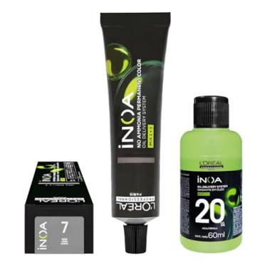 Imagem de Kit L'óreal Inoa Coloração 7 Louro 60g e Ox 20v 60ml - YOU