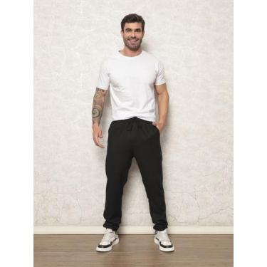 Imagem de Calça Jogger Linho Masculino Unisex Elastico Conforto Basico Branco Be