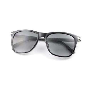 Imagem de YIMI Óculos de sol polarizados bifocais de leitura para homens e mulheres, óculos com bloqueio de luz azul, lentes pretas, proteção UV, óculos de sol para uso ao ar livre, óculos leves para dirigir