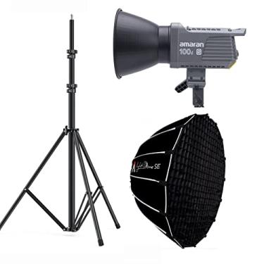 Imagem de Aputure Amaran 100d S com Light Dome SE Softbox e kit de suporte de luz, luz LED de estúdio de vídeo 100w 5600K