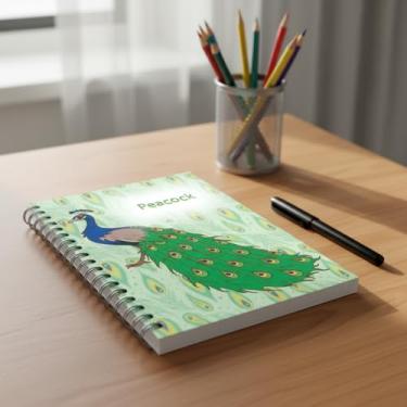 Imagem de Caderno de anotações pavão pautado 120 folhas