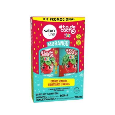 Imagem de Kit Shampoo e Condicionador Salon Line Morango TodeCacho Kids