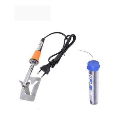 Imagem de 2X Ferro De Solda Soldar + Tubo Estanho 110V Ou 220V 30W 40