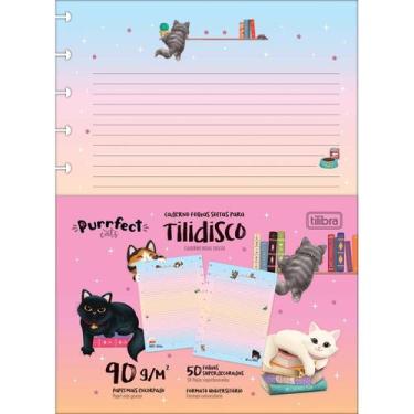 Imagem de Refil para Tilidisco Universitário Purrfect Cats 50 Folhas 90 Gramas, 