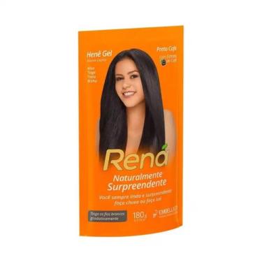 Imagem de Alisante Capilar Gel Henê Rená Preto Café 180G Embelleze