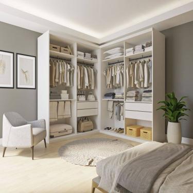 Imagem de Closet Casal Júlia Duo sem Portas 4 Gavetas Minastex