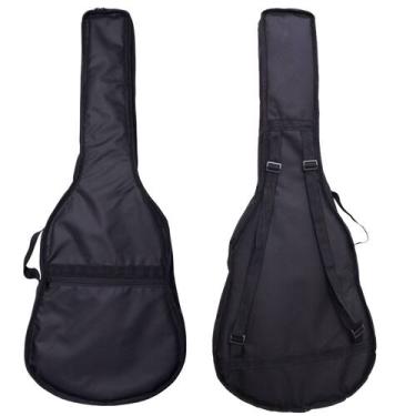 Imagem de Capa Bag para violão clássico folk luxo acolchoada - DPaf, Preto