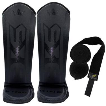 Imagem de Caneleira Para Muay Thai - Bandagem Elástica 3m Bks, Preto, Adulto