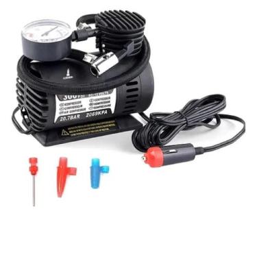 Imagem de Compressor Ar Portátil Pneu Carro Manometro Inflar Boia Bola - Clink
