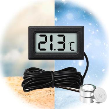 Imagem de Termômetro Digital Freezer Aquário Chocadeira Sonda Inox - BBACOMERCIO