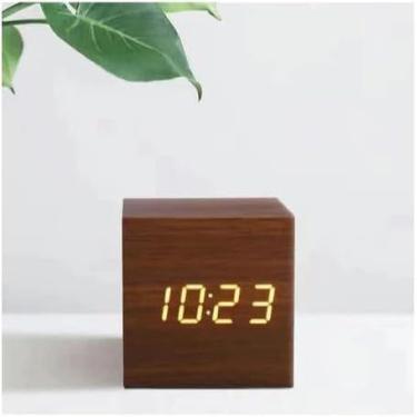 Imagem de Relógio De cabeceira Quadrado Digital Led anti queda de energia Cubo 6