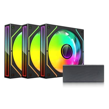 Imagem de Kit 3 Coolers Fans Pc Gamer ARGB 120mm Hub Controladora