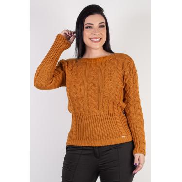 Imagem de Blusa feminina de malha gola canoa 60016