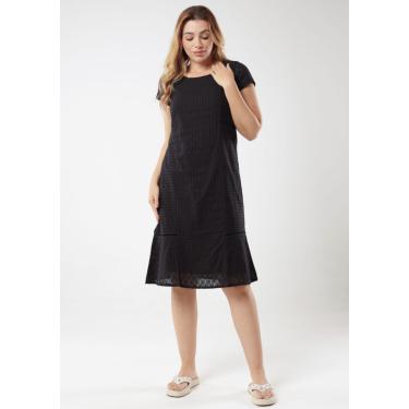 Imagem de Vestido Pau a Pique Manga Curta Laise Preto
