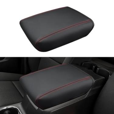 Imagem de INTGET Capa de console central para Chevy Colorado/GMC Canyon 2026 Acessórios 2023 2024 2025 Trail Boss/Truck/ZR2/AT4 Interior do carro Almofada de tampa do descanso de braço do meio de couro (pontos