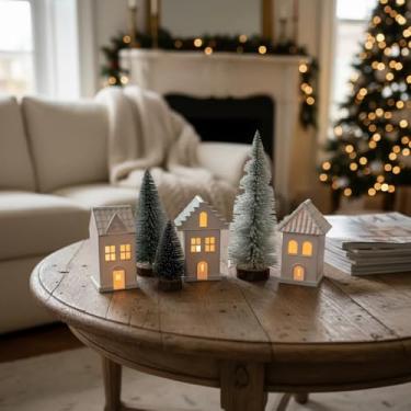 Imagem de Vila Natalina Cenário Enfeite Natal com Vela Led M1