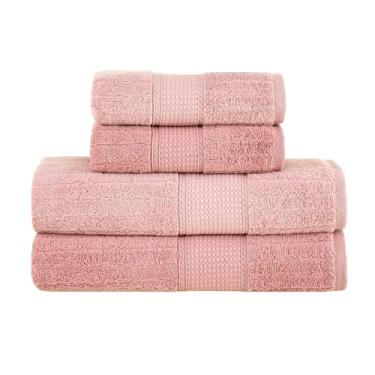 Imagem de Jogo de Toalhas Buddemeyer Fio Penteado Alva Banho Rosa/Rosa 4 Peças