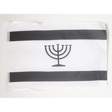 Imagem de Bandeira iídiche 45 cm x 30 cm - Bandeiras pequenas do judaísmo 30 x 45 cm - Faixa 45,7 x 30,5 cm - AZ FLAG