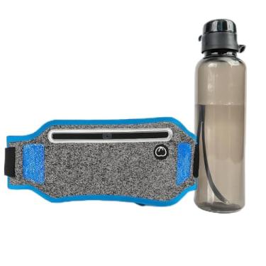 Imagem de Pochete Fitness Slim Antifurto Com Garrafa – Porta Celular, Dinheiro e Documentos para Corrida e Viagem