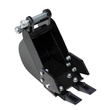 Imagem de Fafeicy Balde de Miniescavadeira, Caçamba de Escavação Estreita de 200 Mm Com 2 Lâminas Duras para Miniescavadeiras de 0,8 a 1,5 Toneladas, Caçamba de Vala de Liga de Aço para Escavação