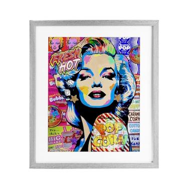 Imagem de Stupell Industries Marilyn Candy Pop Style Impressão emoldurada de bétula sob vidro, design de Jess Stempel, 40,6 x 33,5 cm