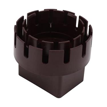 Imagem de Adaptador de Calha de Plástico, Conector de Tubo de Drenagem de água Pluvial Com Parafusos, Estável e Confiável para Tubo de Drenagem Circular, Fácil de (Marrom S 2x3 pol.)