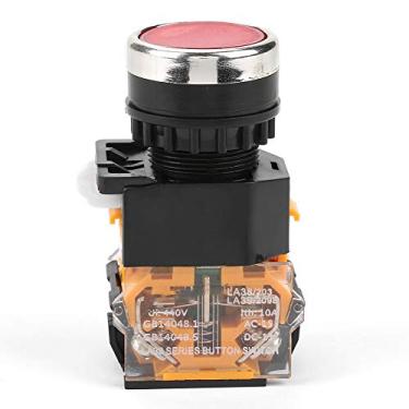 Imagem de Chave de Botão de Travamento Automático, Retardante de Chama Plástica 220V 10a 20a 22mm 200.000 Vezes 100.000 Vezes 45g