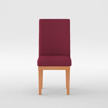 Imagem de Cadeira Para Mesa De Jantar Estofada Reforçada marsala