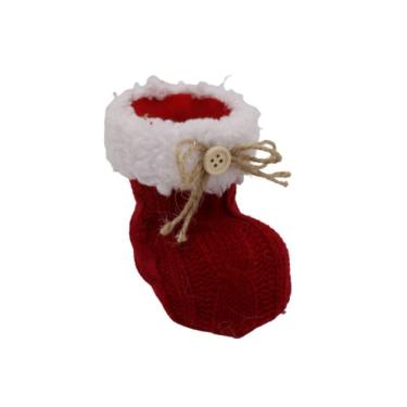 Imagem de Bota Vermelha Tricô 9 Cm Bt1492