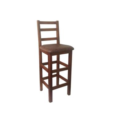 Imagem de Banquetas De Madeira 2005 Zanca Marrom Xadrez