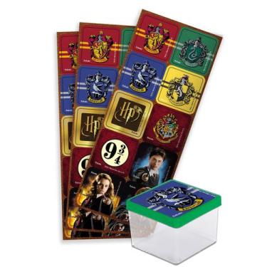 Imagem de Adesivo Quadrado para Lembrancinha Festa Harry Potter - 30 unidades - 