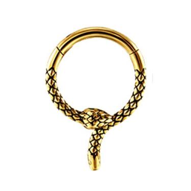 Imagem de Niaspi Anel de nariz de cobra 16G para mulheres e homens, aço inoxidável, punk, septo, nariz, concha, hélice, brincos, argolas de narina, piercing de cartilagem, bijuteria, 16g, Aço inoxidável, Sem