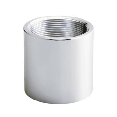 Imagem de Acoplamento completo rosqueado NPT de 2,5 cm, encaixe de tubulação de alumínio 6061-T Schedule 40, acoplador fêmea para fêmea, resistência à corrosão de 150 PSI para óleo de ar e água